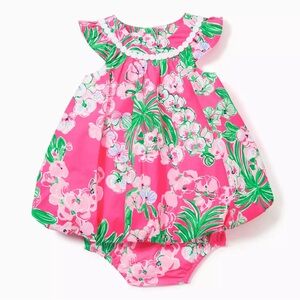 LILLY PULITZER® 
Paloma Floral Bubble Dress & Bloomers Girls Toddler 12 18 Month